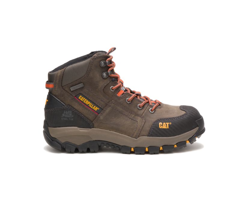 Caterpillar Navigator Mid Waterproof Steel Toe - Sicherheitsstiefel Herren DunkelGrau - Schweiz DLTX